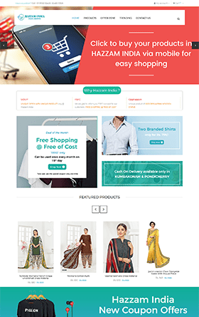 Hazzam-India mobileapp website design