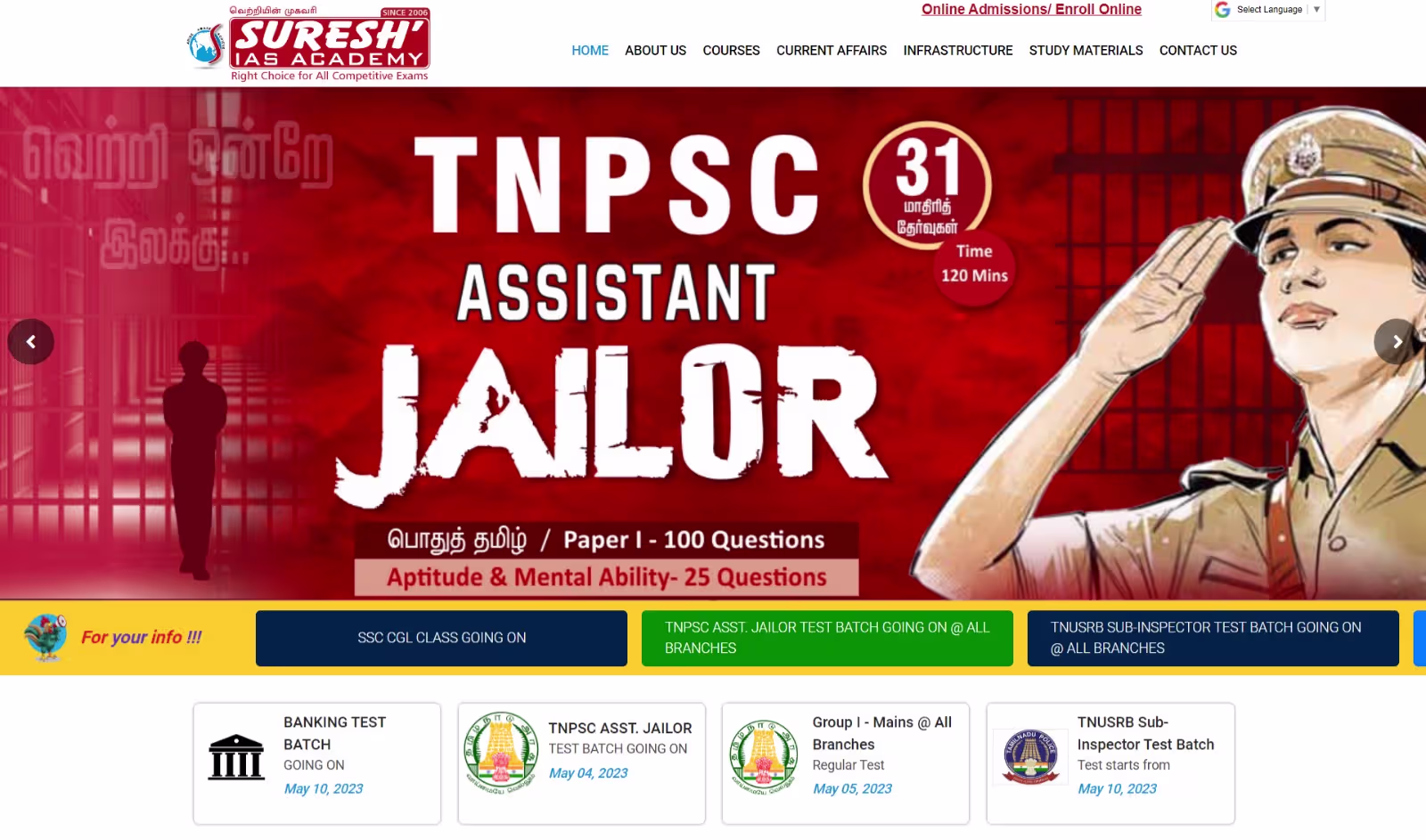 Suresh IAS Academy website by ImpressBSS